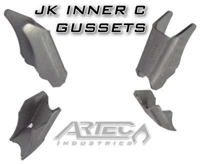 Artec Industries - Artec JK4405 Inner C Gussets for 07-18 Jeep Wrangler JK