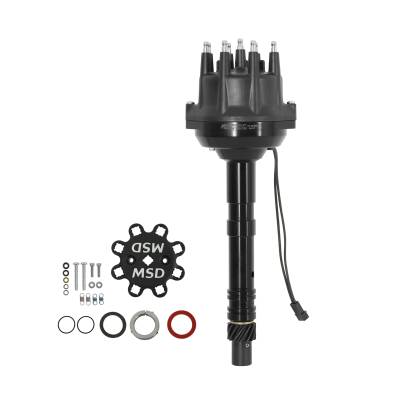 MSD - MSD Ignition 85703 Black Small Diameter Pro-Billet Distributor for Chevy V8