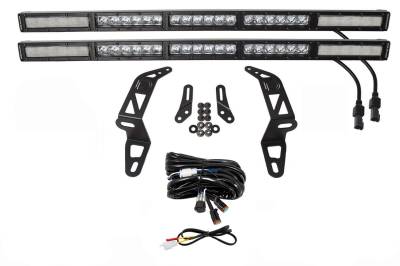 Diode Dynamics - Diode Dynamics DD6085 SS30 Bumper Bracket White for 18-21 JL Wrangler/Gladiator