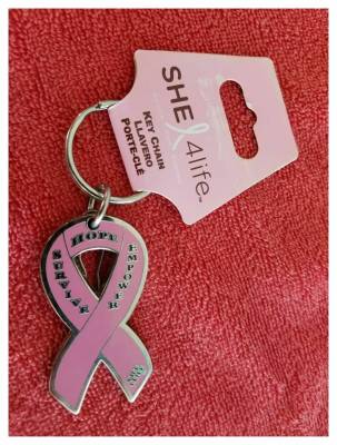 Plasticolor - Plasticolor SHE Fight Cancer Pink Ribbon Keychain ART-PMP-841