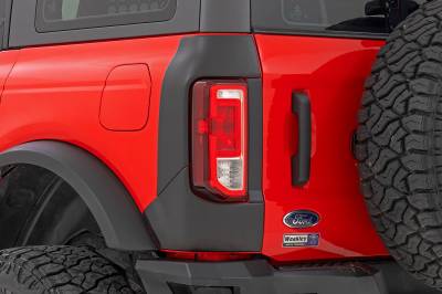 Rough Country Suspension Systems - Rough Country Trail Cladding Rear Corner Guards Black 21-25 Bronco TC13029