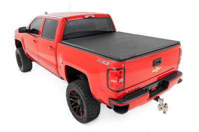 Rough Country Suspension Systems - Rough Country Soft Tri-Fold Tonneau Cover 14-19 Silverado/Sierra 5.8' 41214550A