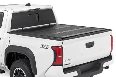 Rough Country Suspension Systems - Rough Country 47410600B Lo-Pro Hard Folding Tonneau Cover for 24-26 Tacoma 6'