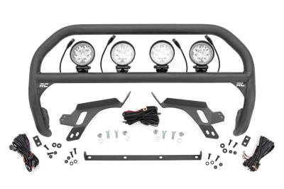 Rough Country Suspension Systems - Rough Country Front Bumper Nudge Bar w/LEDs-Black 21-24 Bronco Sport 51158