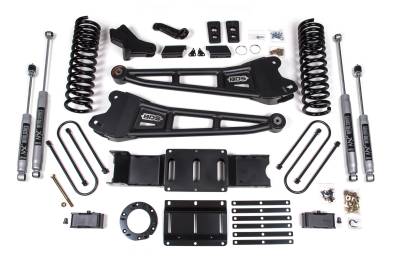 BDS Suspension - BDS Suspension BDS1658FS 4" NX2 Radius Arm Lift 3" Rear Block for 19-24 Ram 3500