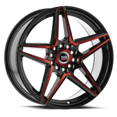 Spec-1 - Spec-1 Wheel SP-5417752342BMR SP-54 17x7.5 5x100/4.5 42mm Black/Red