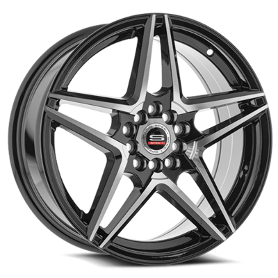 Spec-1 - Spec-1 Wheel SP-5417753842BM SP-54 17x7.5 5x4.5/120 42mm Gloss Black & Machined