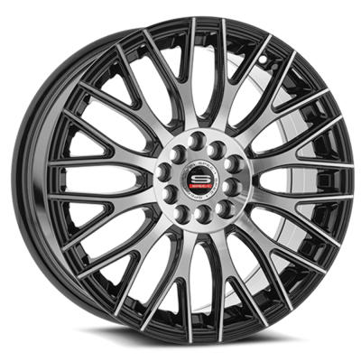 Spec-1 - Spec-1 Wheel SP-55 17x7.5 4x100/4.5 42mm Gloss Black & Machined SP-551775942BM