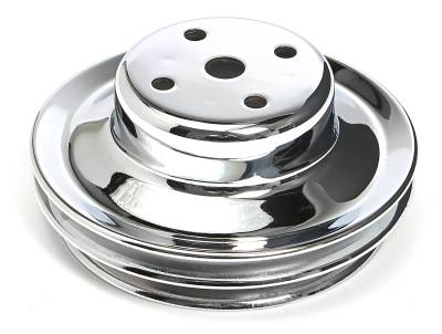 Trans-Dapt Performance - Trans-Dapt 9723 Chrome Water Pump Pulley 2 Groove 69-06 Chevy 396/454 Long
