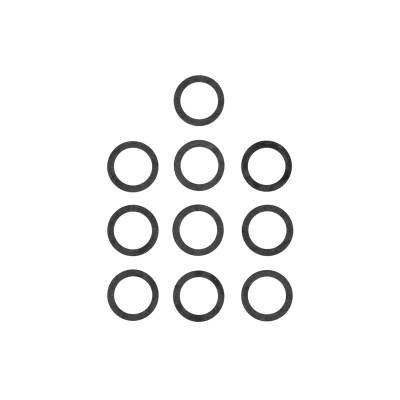 Holley - Holley Performance 1008-1597 Power Valve Gasket Full Round Style 10 Pack ALL