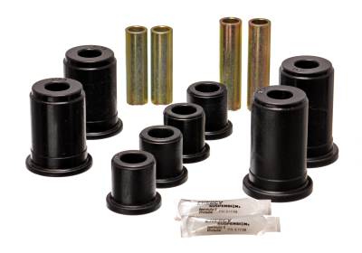 Energy Suspension - Energy Suspension 3.3186G Control Arm Bushing Set Front Polyurethane Black