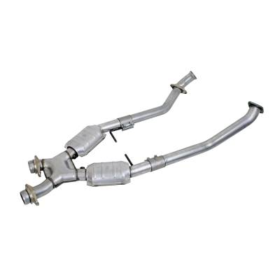 BBK Performance Parts - BBK Performance 2.5" Long X-Pipe w/Converters 96-98 Mustang GT 4.6L 1666
