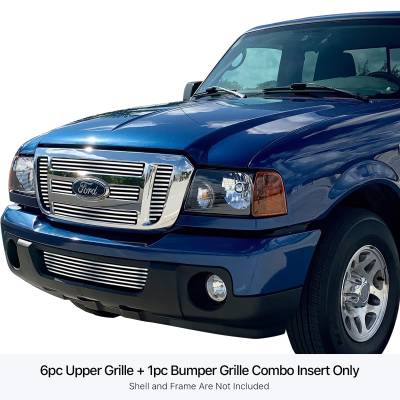 APS - APS Stainless Billet Grille-Polish 06-11 Ford Ranger FX4/XLT GR06FGG73S