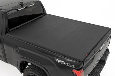 Rough Country Suspension Systems - Rough Country 41419660A Soft Tri-Fold Tonneau Cover for 22-26 Toyota Tundra 6.5'