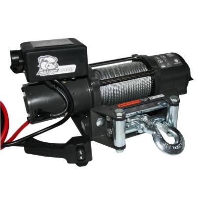 Bulldog Winch - Bulldog Winch 15019 4400lb Trailer/Utility Winch 55' Wire Rope Roller Fairlead
