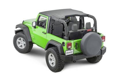 MasterTop - MasterTop 14100335 Black Diamond Bimini Top for 07-18 Jeep JK Wrangler 2DR