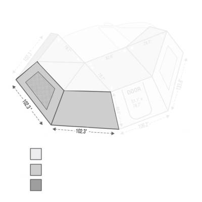 Overland Vehicle Systems - Overland Vehicle Systems 18139910 Nomadic Awning 270 Awning Side Wall