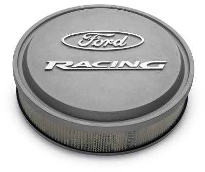 Ford Performance Parts - Ford Racing 302-382 Slant-Edge Gray Crinkle Air Cleaner Kit