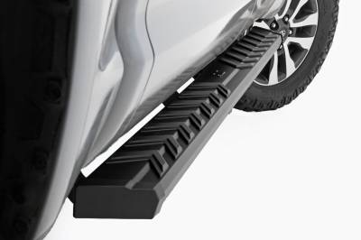 Rough Country Suspension Systems - Rough Country 41005A BA2 Side Step Bars-Black for 07-21 Tundra CrewMax