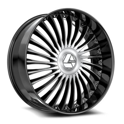 Azara - Azara Wheel AZX-103 24x9 5x115/120 15mm Gloss Black & Machined AZX-1032493915BM