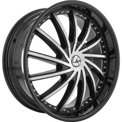 Azara - Azara AZA-517249061351397+25BM 24x9 6x135/5.5 25mm Black/Machined