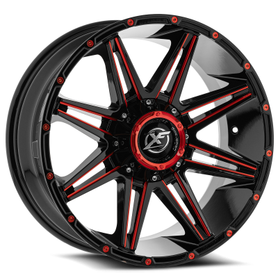 XF Off-Road - XF Off-Road Wheel XF-220221051143127-24GBMLR XF-220 22x10 5x4.5/5.0 -24mm Black