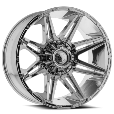 XF Off-Road - XF Off-Road Wheel XF-220221051271397-18C XF-220 22x10 5x5.0/5.5 -18mm Chrome