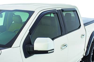 Stampede - Stampede 61100-2 Tape-Onz Sidewind Deflector 4DR Smoke Ford