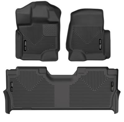 Husky Liners - Husky Liner Weatherbeater Front/Rear Floor Liners Black Ford Super Duty 94061