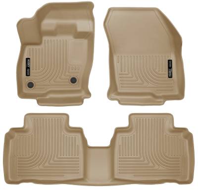 Husky Liners - Husky Liners 98783 Weatherbeater Front/Rear Floor Liners Tan for Ford Edge