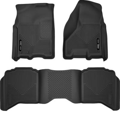 Husky Liners - Husky Liner Weatherbeater Front/Rear Floor Liners Black for Dodge Ram 99001