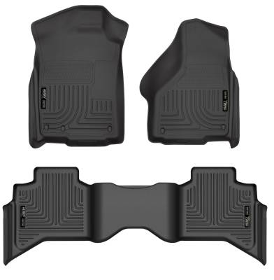 Husky Liners - Husky Liner Weatherbeater Front/Rear Floor Liners Black for Dodge Ram 99011