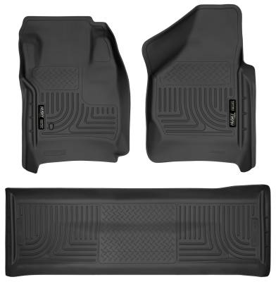 Husky Liners - Husky Liner 98381 Front/Rear Liners-Black for 08-10 Ford SD Crew Cab