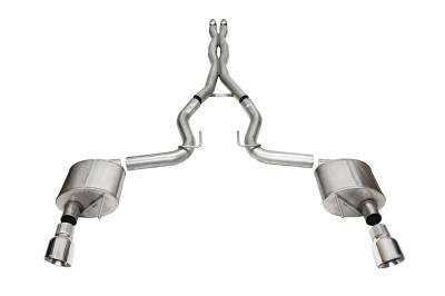 Corsa Performance - Corsa Performance 21250 Xtreme Cat-Back Exhaust System for 24 Mustang