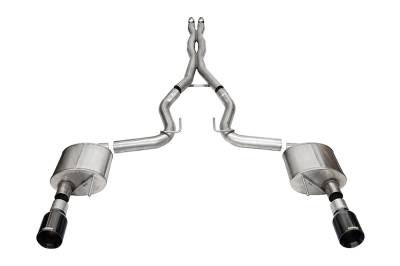 Corsa Performance - Corsa Performance 21251BLK Xtreme Cat-Back Exhaust System for 24 Ford Mustang