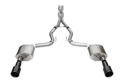 Corsa Performance - Corsa Performance 21251CFBLK Xtreme Cat-Back Exhaust System for 24+ Mustang