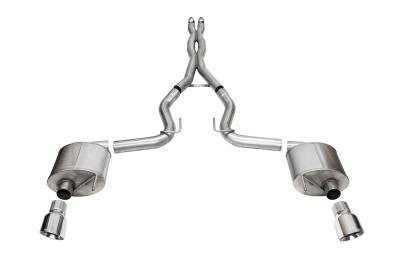 Corsa Performance - Corsa Performance 21254 Sport Cat-Back Exhaust System for 24 Mustang