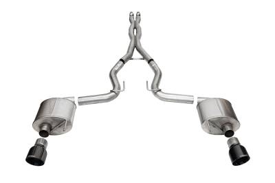 Corsa Performance - Corsa Performance 21254BLK Sport Cat-Back Exhaust System for 24-25 Ford Mustang