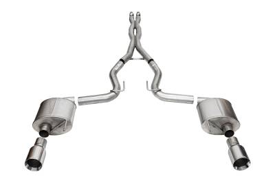 Corsa Performance - Corsa Performance 21255 Sport Cat-Back Exhaust System for 24 Mustang