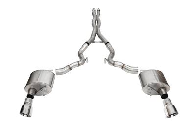Corsa Performance - Corsa Performance 21270 Xtreme Cat-Back Exhaust System for 24 Mustang