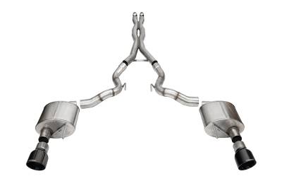 Corsa Performance - Corsa Performance 21270BLK Xtreme Cat-Back Exhaust System for 24 Mustang