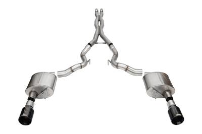 Corsa Performance - Corsa Performance 21271BLK Xtreme Cat-Back Exhaust System for 24 Mustang