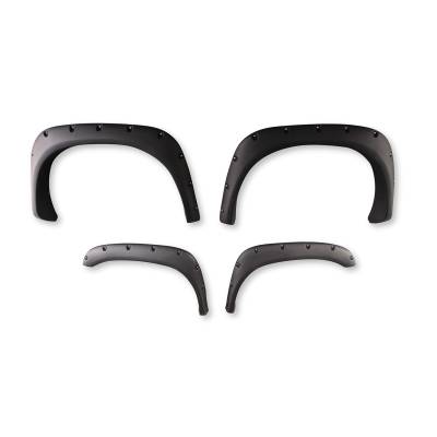 TrailFX - TrailFX TFD3001S Pocket Style Fender Flare Set Black Smooth Paintable Finish