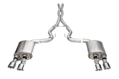 Corsa Performance - Corsa Performance 21265 Xtreme Valved Cat-Back Exhaust System for 24 Mustang
