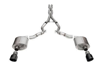 Corsa Performance - Corsa Performance 21274BLK Sport Cat-Back Exhaust System for 24 Ford Mustang