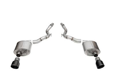 Corsa Performance - Corsa Performance 21276BLK Touring Axle-Back Exhaust System for 24 Ford Mustang