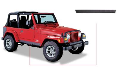 Bushwacker - Bushwacker Trail Armor DiamondBack Side Rocker Panels Black for Jeep TJ 14002