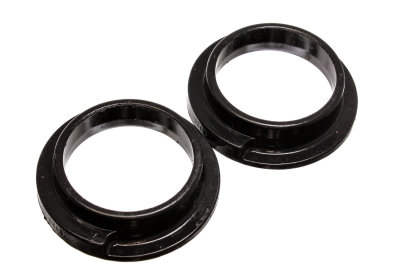 Energy Suspension - Energy Suspension 15.6103G Coil Spring Isolator Set Rear Polyurethane Black