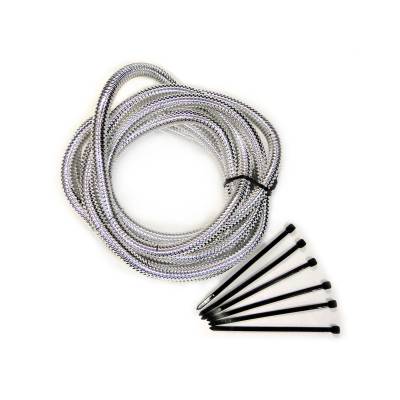 Mr Gasket - Mr Gasket 4522 Chrome Split Loom Tubing 0.5" x 6 Ft.