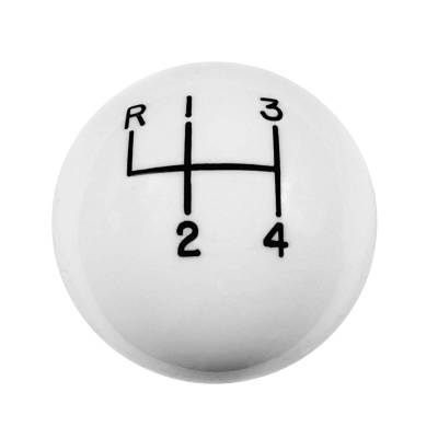 Hurst - Hurst 1630002 Classic 4-Speed Shift Knob Upper Left Reverse White 3/8-24
